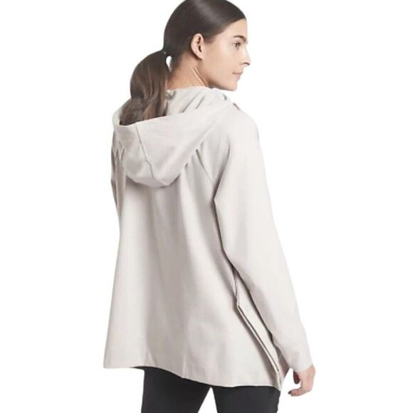 Athleta Glacier Handkerchief‎ Poncho Women XS Hooded Sweatshirt Grey Oversized - Picture 9 of 16